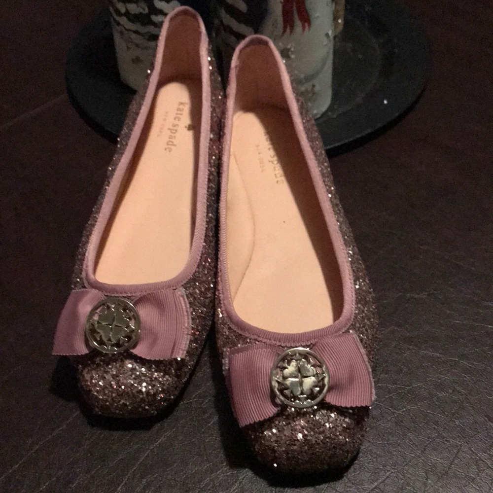 Kate Spade size 8 Pink Sparkle flats